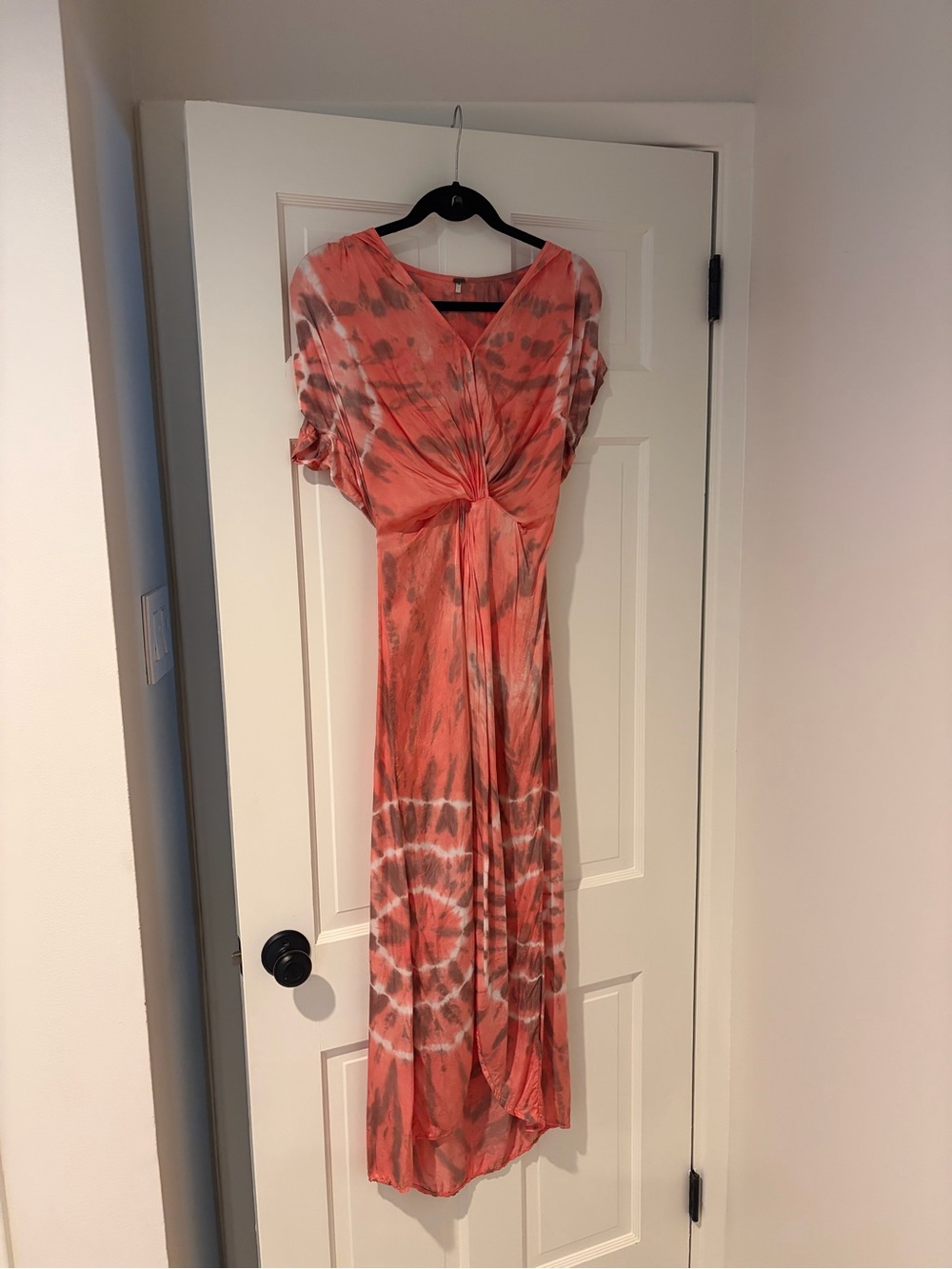 Young Fabulous & Broke Luelle Coral Tie-Dye Midi Dress